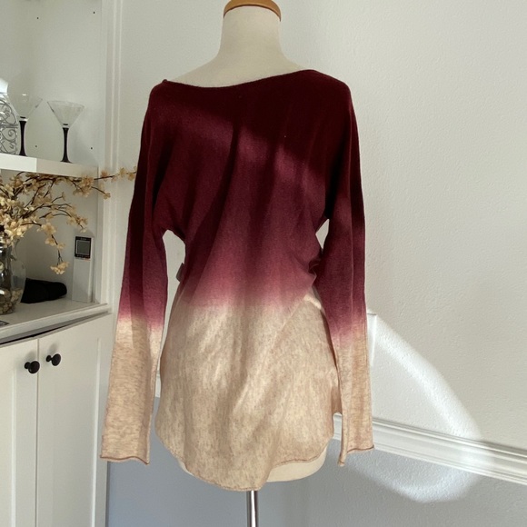 Ombré Burgundy Sweater - Picture 7 of 9